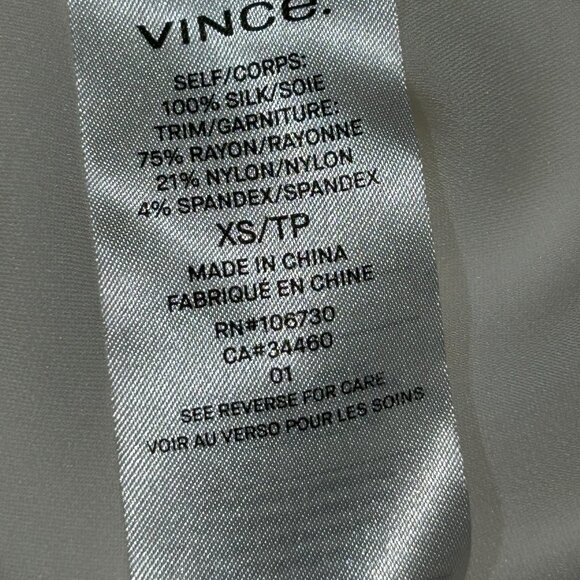 Vince Silk Poet Blouse - Size XS, White - Picture 5 of 5
